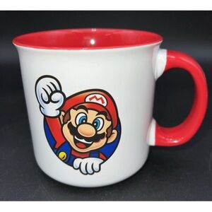New Ceramic Mug Nintendo Super Mario Red White Logo Game Mug 15oz